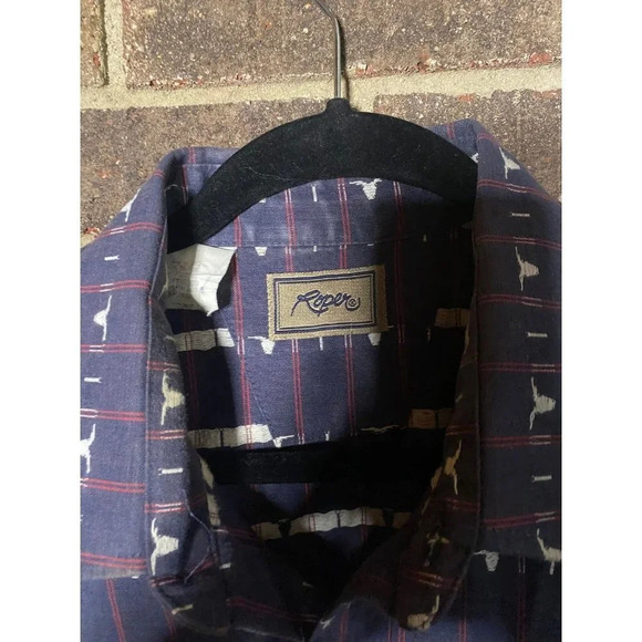 Roper snap button short sleeve western shirt XL - Picture 3 of 8